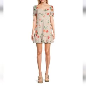 Gianni Bini Blue Floral Mini Dress NWT Size S